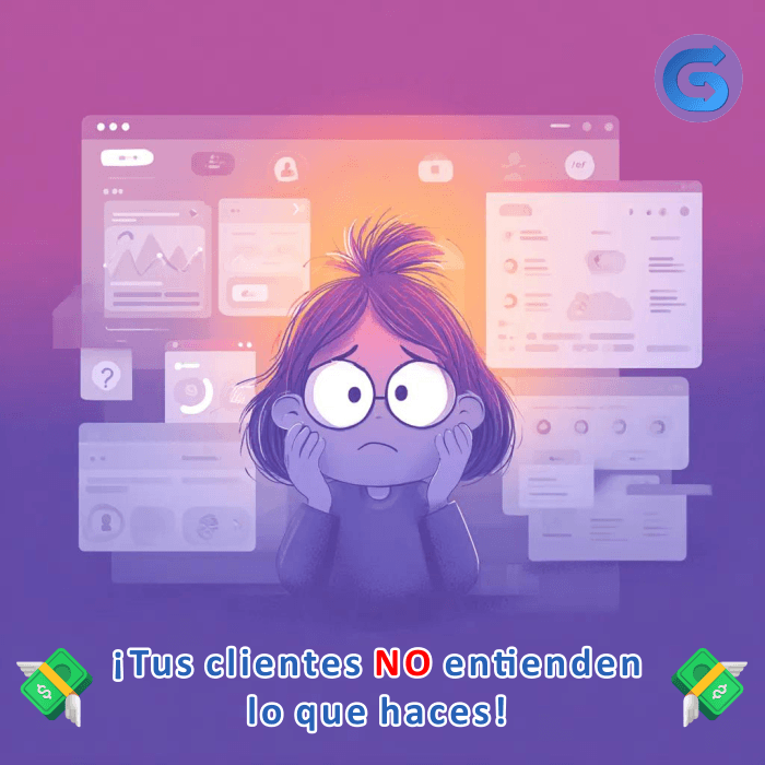 Tu página web podría estar perdiendo clientes sin que lo sepas. Sitio web con mensaje confuso mala experiencia usuario