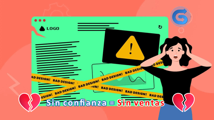 Pagina web sin boton call to action error ux